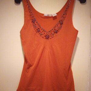 Beautiful La Redoute sleeveless top with embellishment! Sz 10/12 U.S. New!